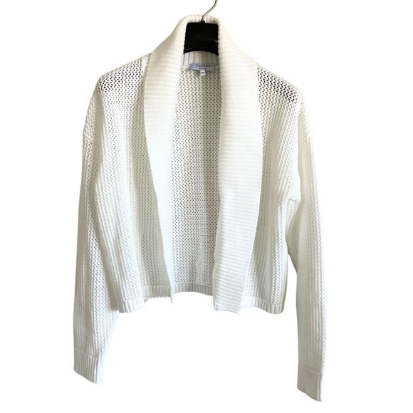 J. Society Cotton White Crochet Shrug Cardigan Women's Size XS - Picture 1 of 8